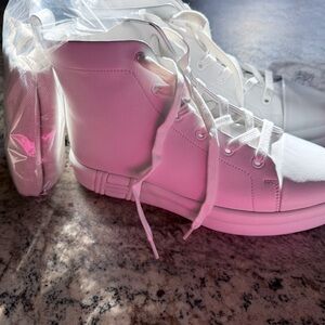 Hermes White High-Top Sneakers